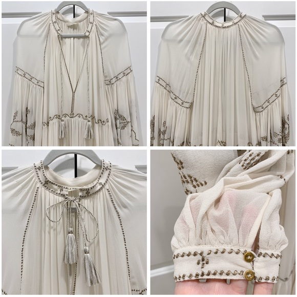 Ulla Johnson Tiana Silk Embroidered Maxi Dress NEW - Picture 2 of 7